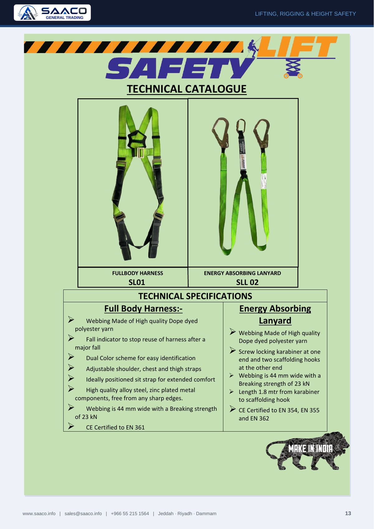 SAACO General Trading profile and product catalogue — page 13