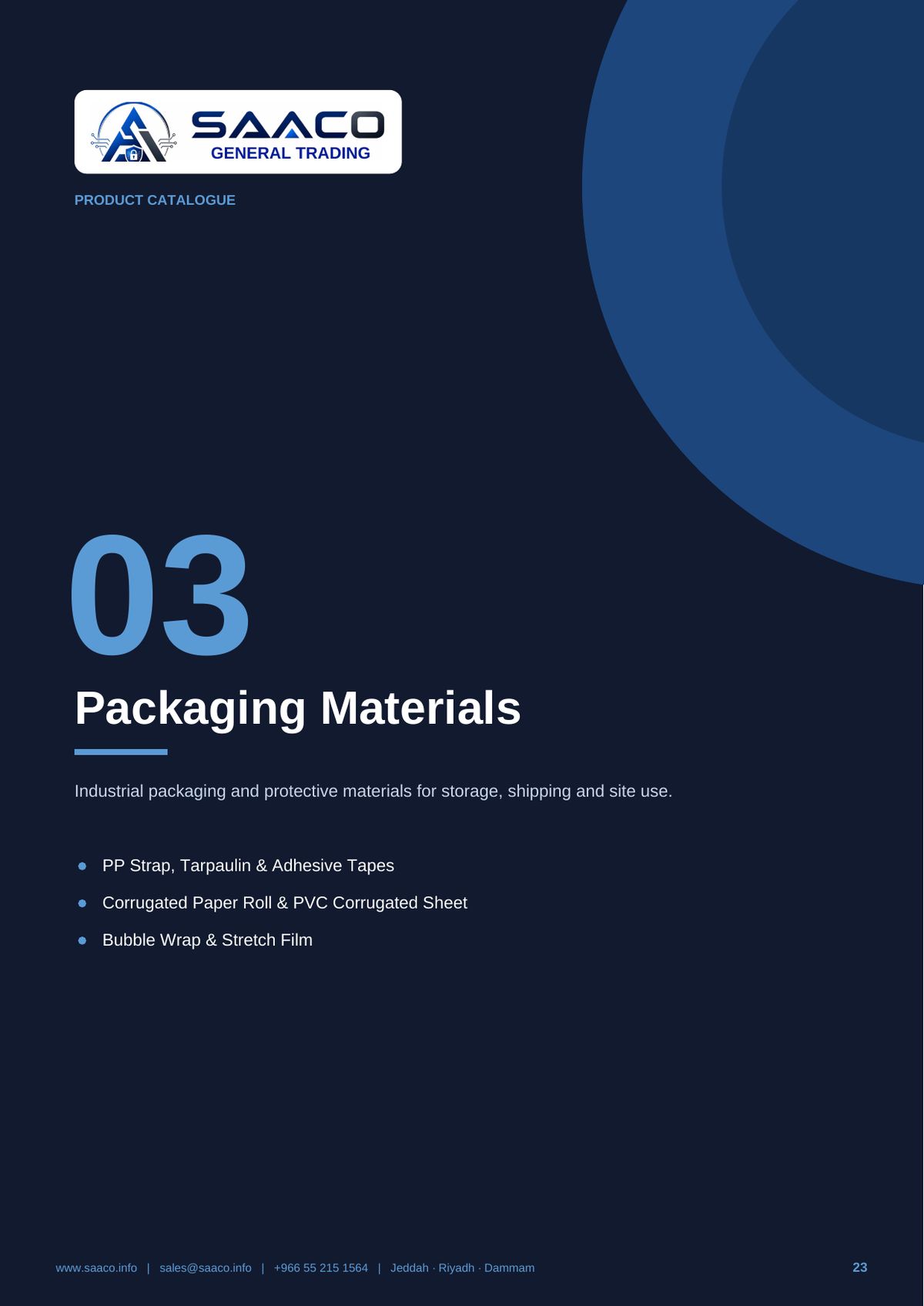 SAACO General Trading profile and product catalogue — page 23