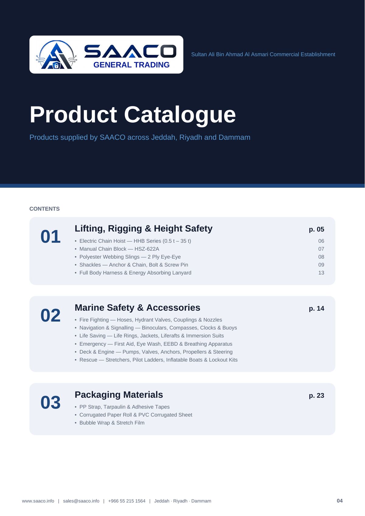 SAACO General Trading profile and product catalogue — page 4
